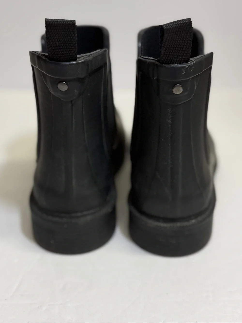 Black Chelsea Rain Ankle Boots -